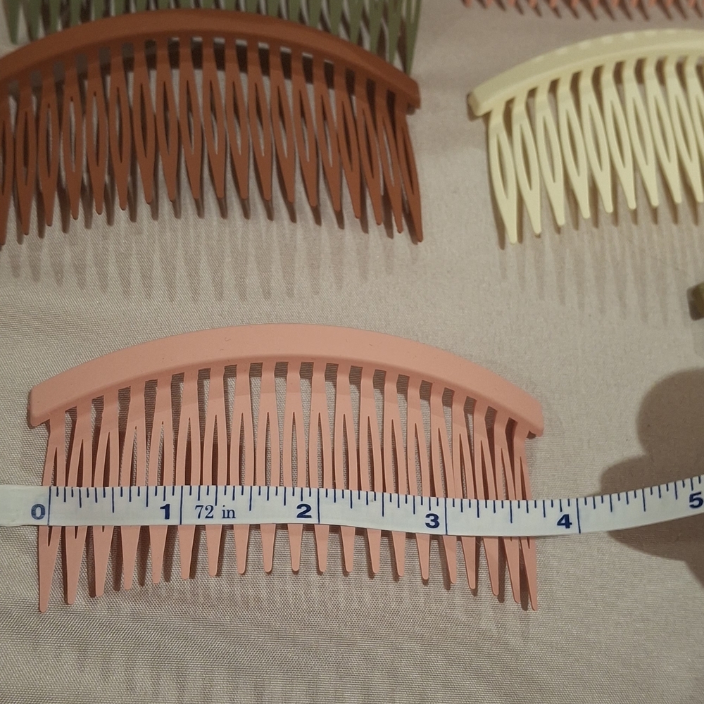 Neutral Multi-Color Hair Comb Set - Versatile Everyday Styling - Picture 3 of 5